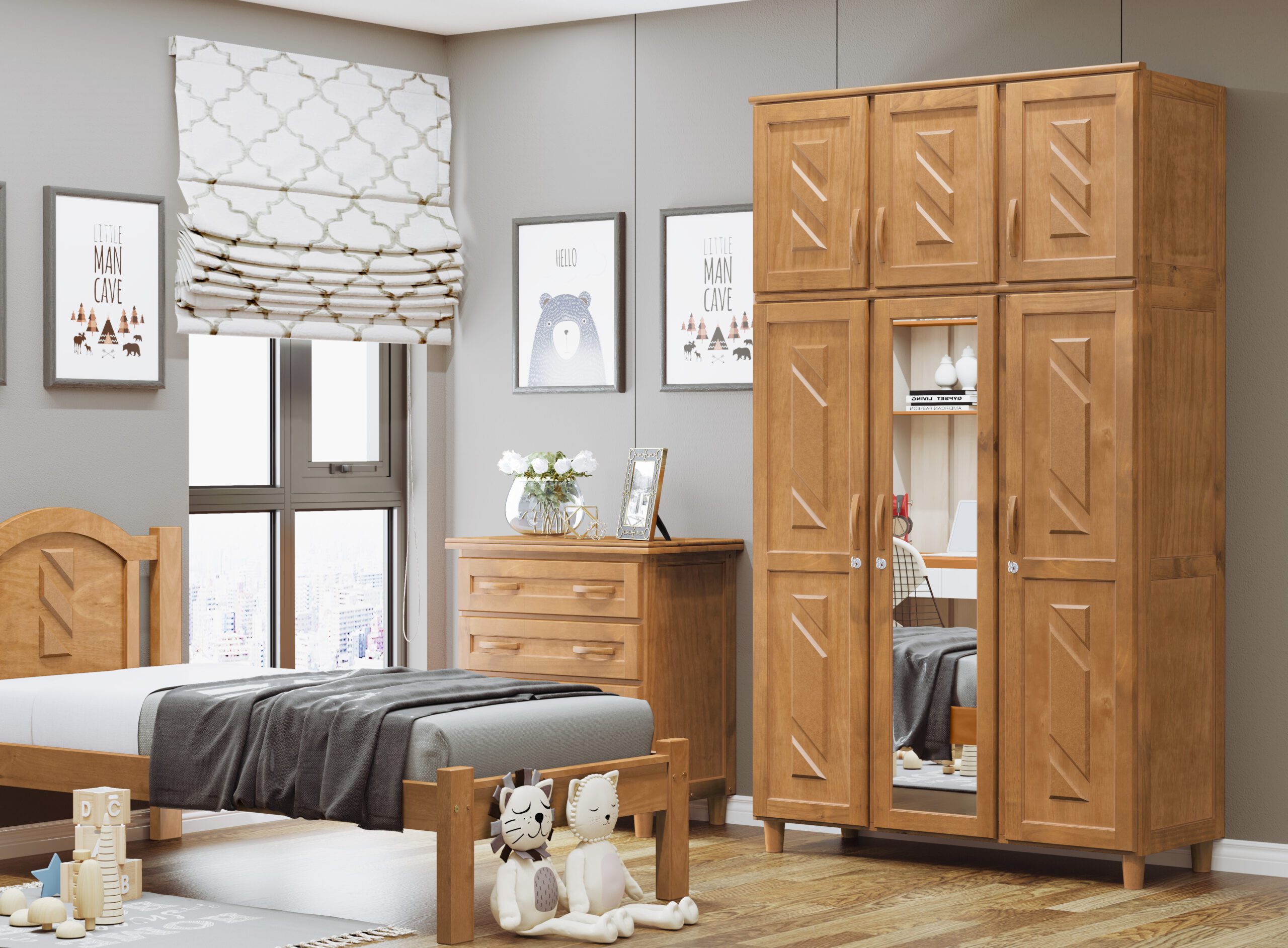 ROUPEIRO GRECIA 3 PORTAS FREIJO CAVAZOTTO