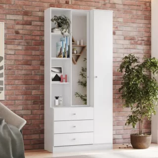 D332-10 Roupeiro Multiuso Doha 2Pts 3Gav Branco