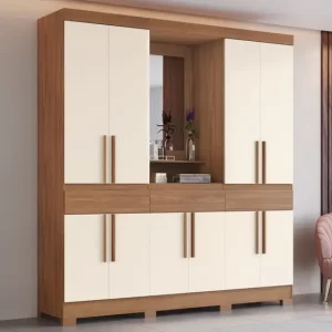 Roupeiro 10 Portas 3 Gav Nature/Off White B374-127