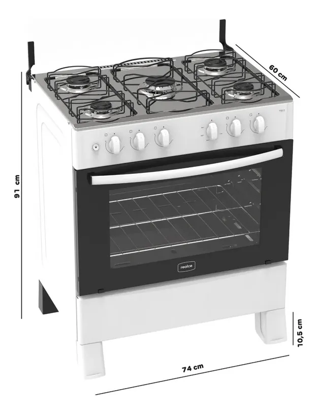 FOGAO HERA PLUS 5 BOCAS BRANCO