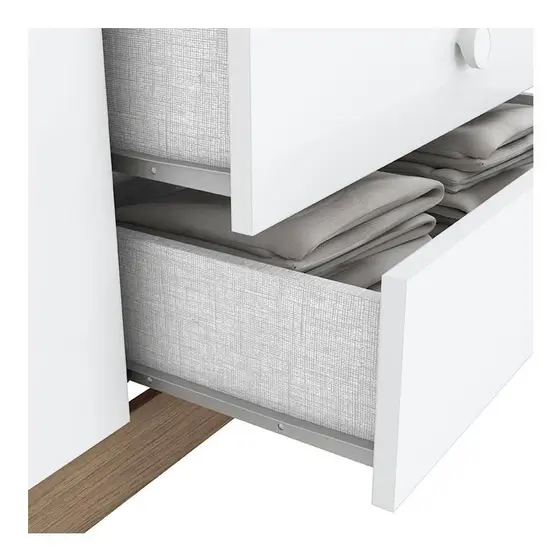 Roupeiro Bala de Menta 3 Pts Rustico/Branco