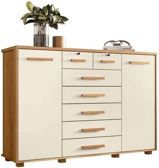 CÔMODA FONTANA CARVALHO GRIFE/OFF WHITE