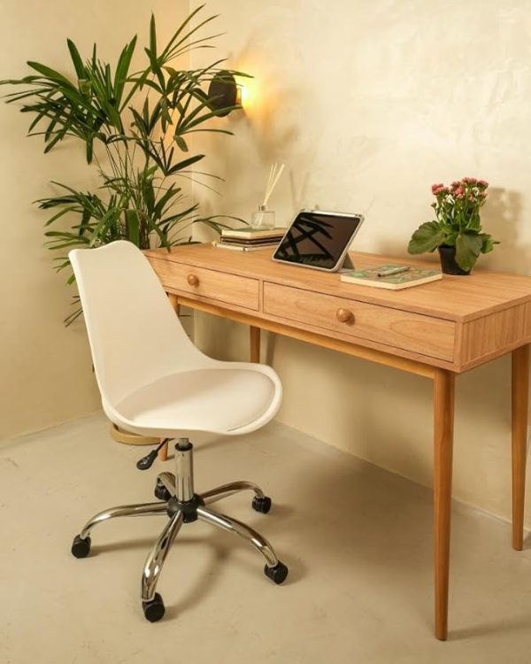CADEIRA SECRETARIA EAMES C50 BRANCA