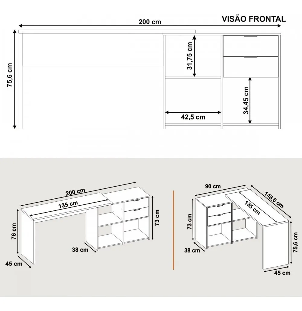 MESA OFFICE NT 2060 PRETO TX