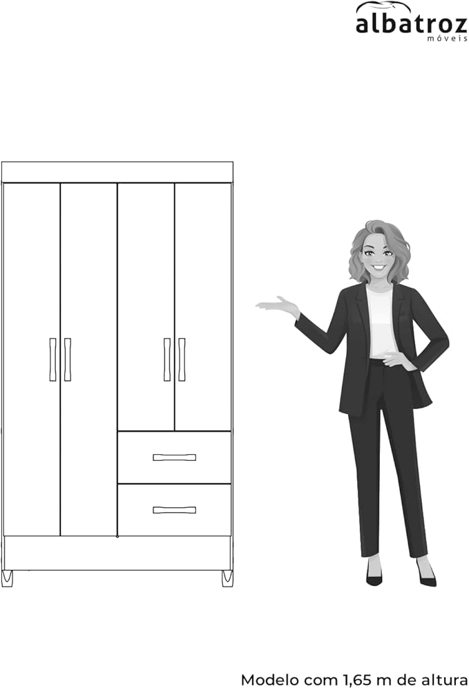 GUARDA ROUPA MOBI 4 PTS TITANIUM INT BCA FCI