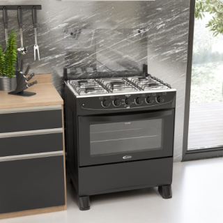 FOGÃO  GÁS DELICATO PLUS 5B – PRETO FOSCO
