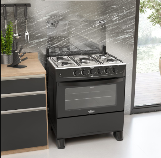 FOGÃO GÁS DELICATO PLUS 5B – PRETO FOSCO