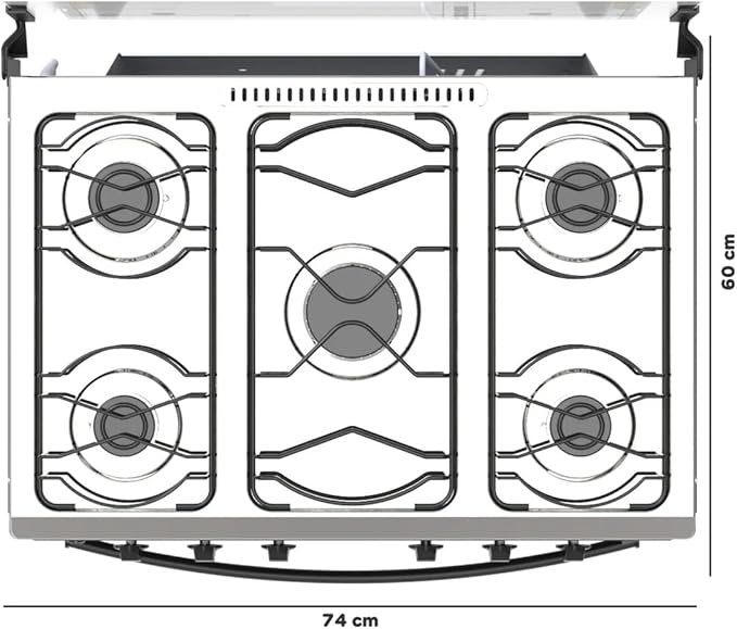 FOGAO HERA 5 BOCAS PRETO