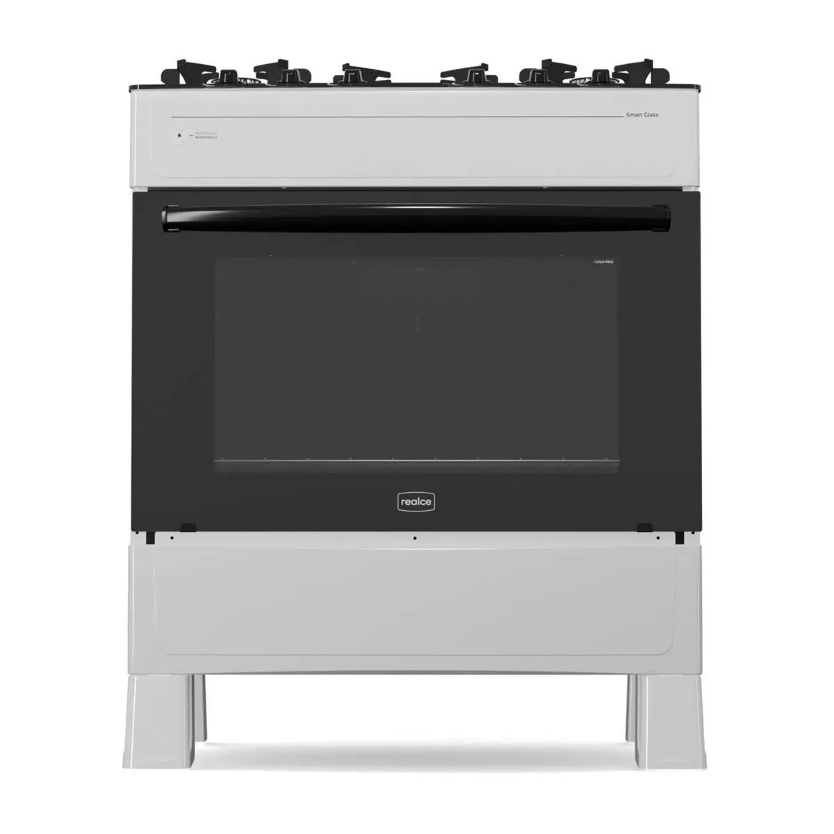 FOGAO A GAS REALCE SMART GLASS 5Q BRANCO