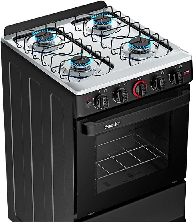 FOGAO ESMALTEC IDEAL POP 4BCS Preto