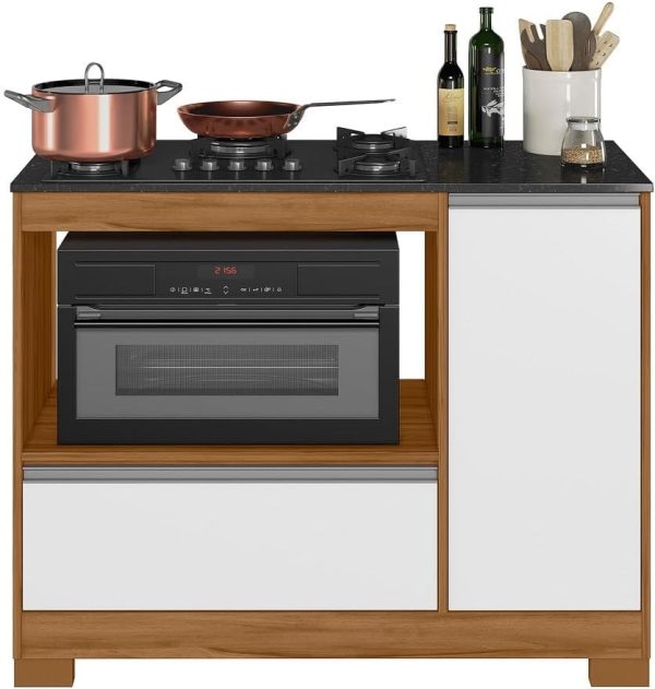 BALCAO COOKTOP NT 3050 REF 271 FREIJO TRE/BCO NEW