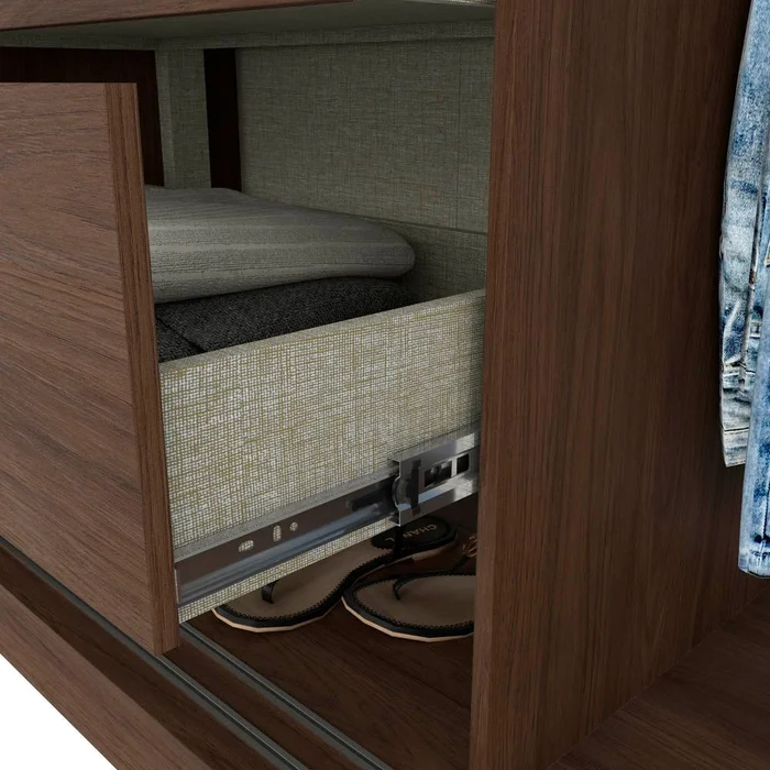 D237-130 Roupeiro Palace 02 Portas Deslizantes Castanho HP