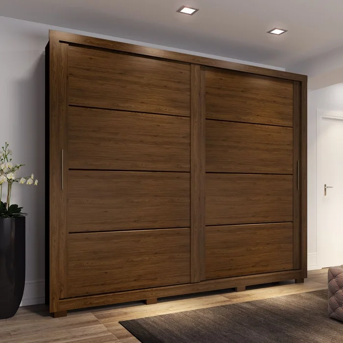 D237-130 Roupeiro Palace 02 Portas Deslizantes Castanho HP