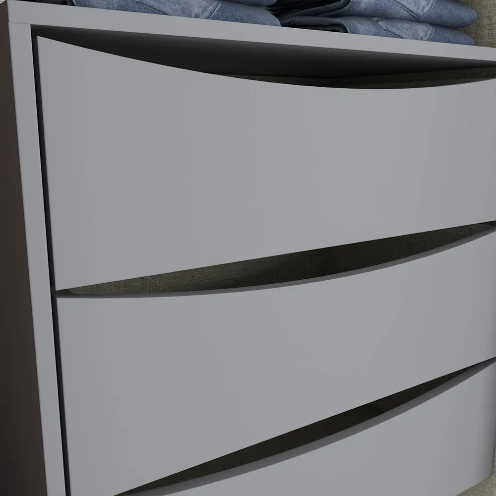 ROUPEIRO VICENZA 2 PTS DESLIZANTE CINZA