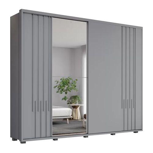 ROUPEIRO VICENZA 2 PTS DESLIZANTE CINZA