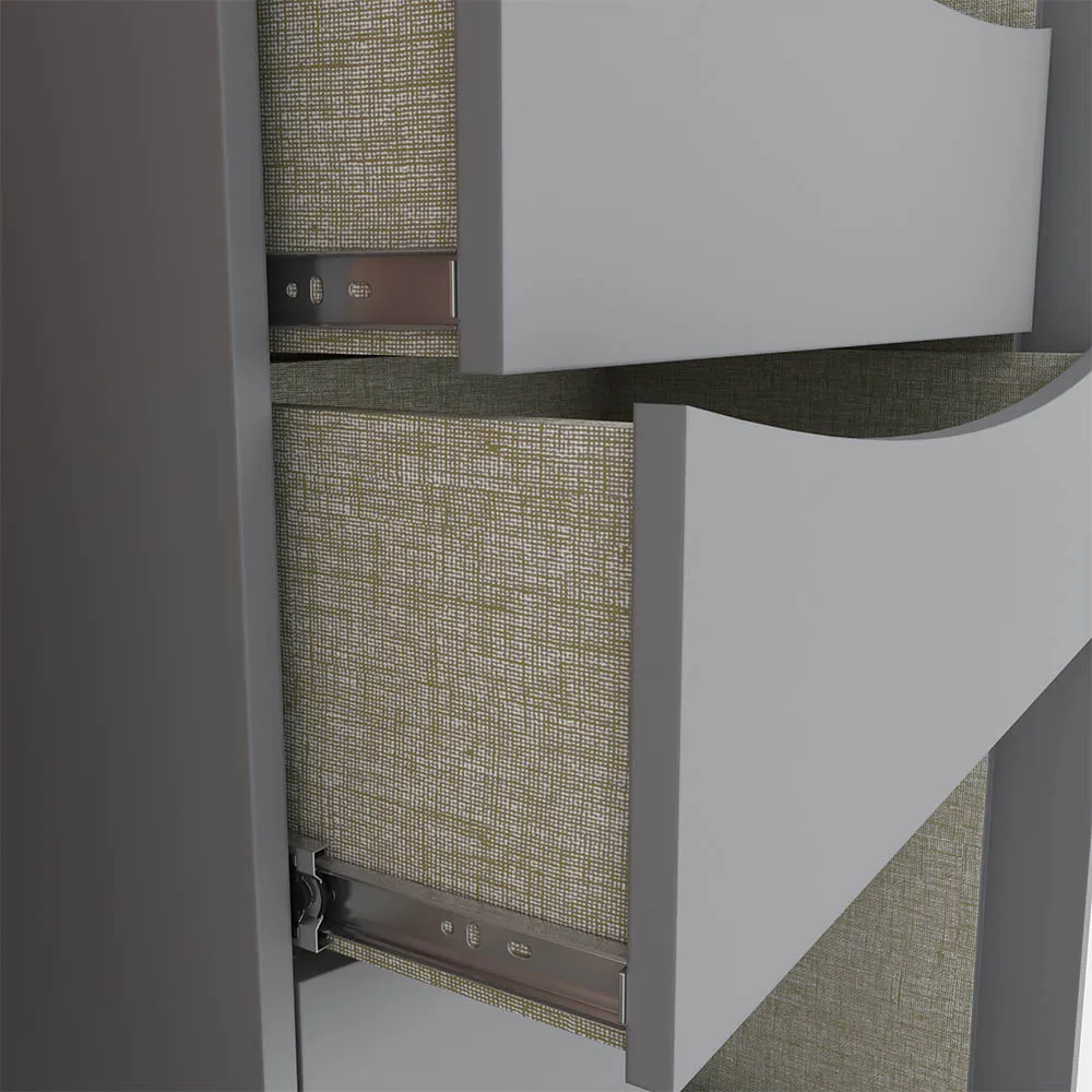 ROUPEIRO VICENZA 2 PTS DESLIZANTE CINZA