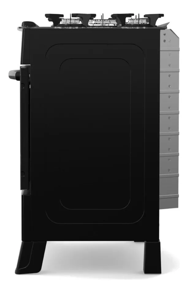 FOGAO A GAS REALCE PREMIUM GLASS 5Q PRETO