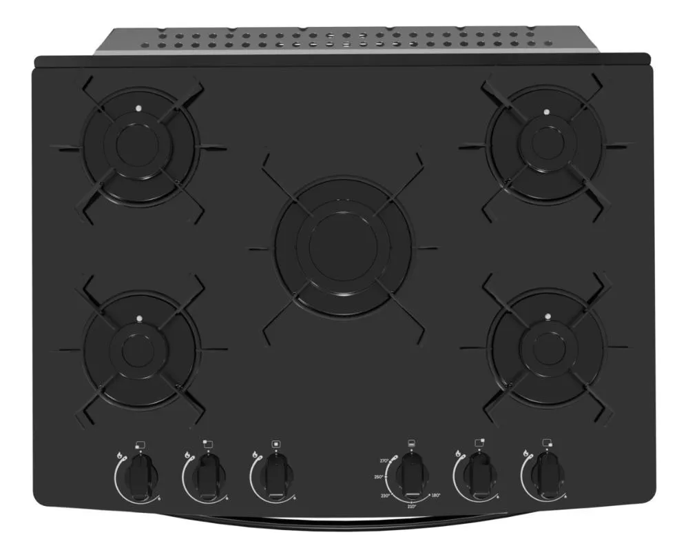 FOGAO A GAS REALCE PREMIUM GLASS 5Q BRANCO