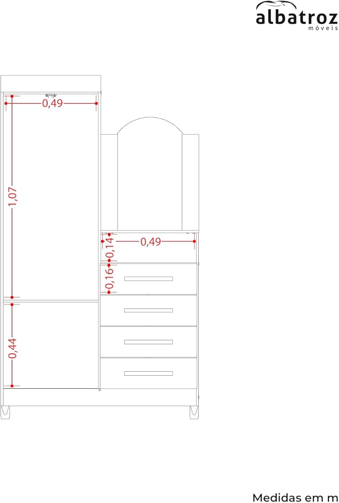 COMODA CAPRI – NATURE/TITANIUM