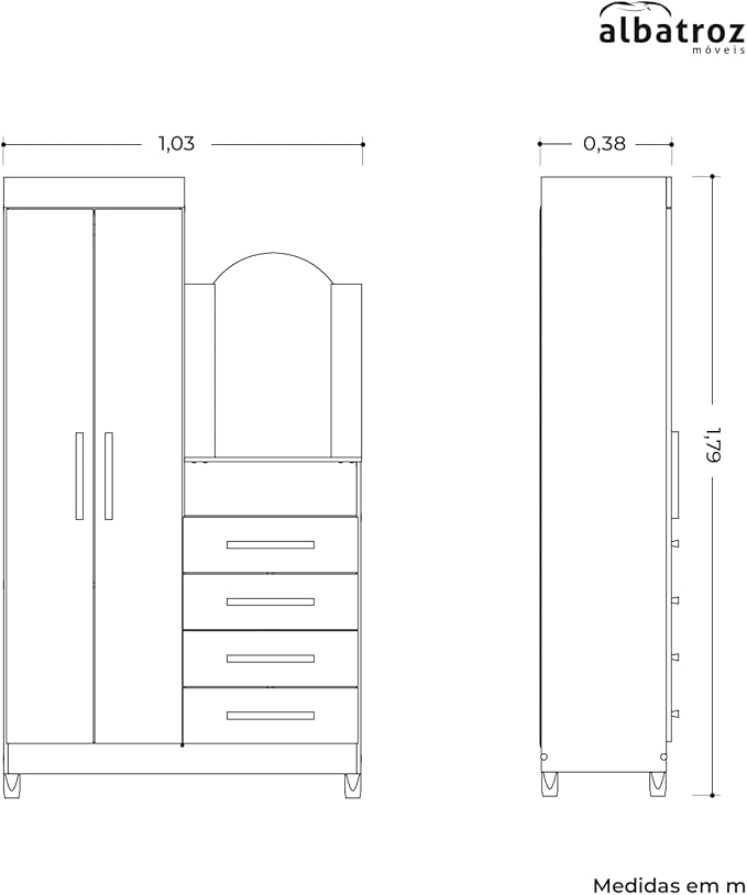 COMODA CAPRI – NATURE/TITANIUM