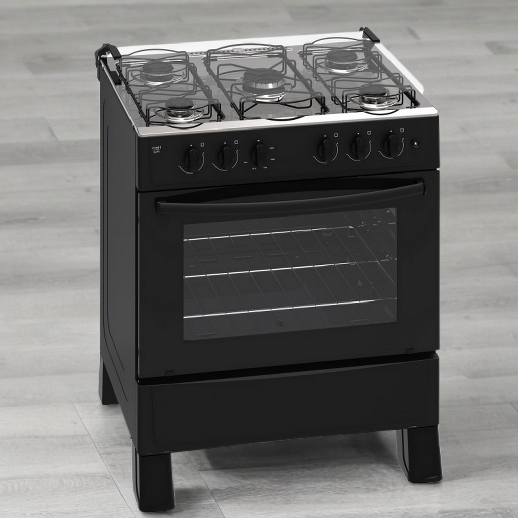 FOGAO HERA PLUS 5 BOCAS PRETO