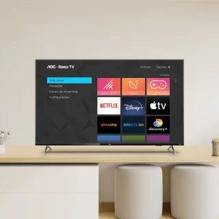TV 50″ AOC SMART ROKU UHD 4K 50U7045/78G 50U7045/78G Preto Bivolt