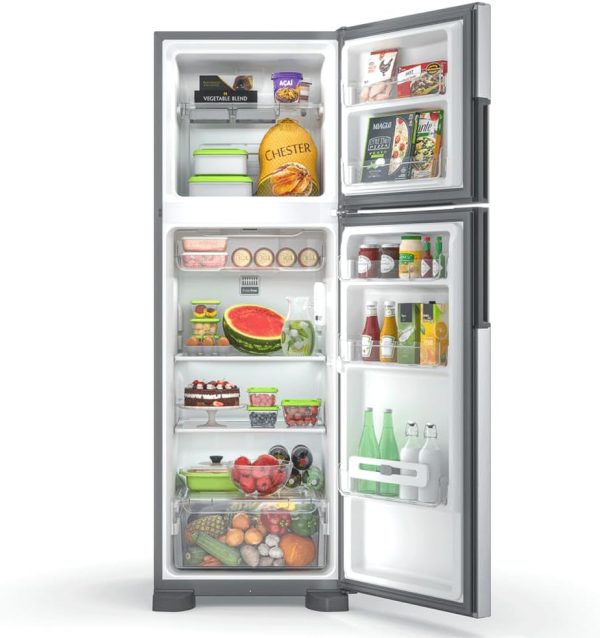 GELADEIRA 386L CONSUL 2P F. FREE CLASSE A CRM44AKANA INOX 110 VOLTS