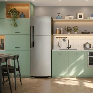 GELADEIRA 386L CONSUL 2P F. FREE CLASSE A CRM44AKANA INOX 110 VOLTS