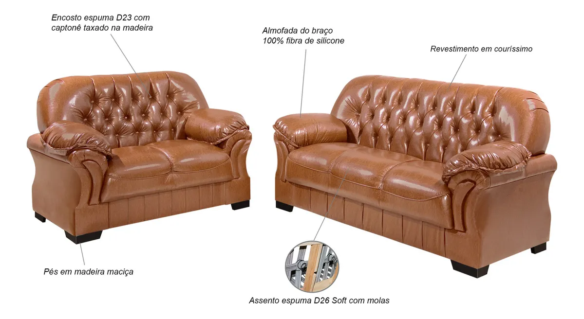 SOFA REINO 2/3L LUXO L852