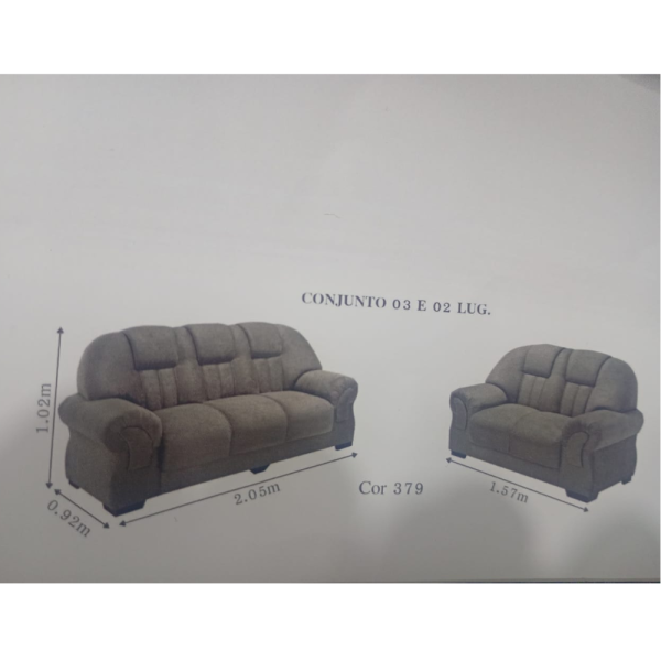 SOFA TATYANE 2/3L B                      B380
