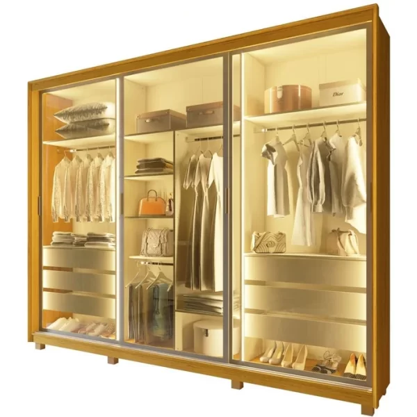 GUARDA ROUPA PLATINUM 3P/3REFLECT RP C/PES C/LED NTL/
