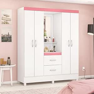 GUARDA ROUPA NT 5015 REF 129 BCO NEW/ROSA