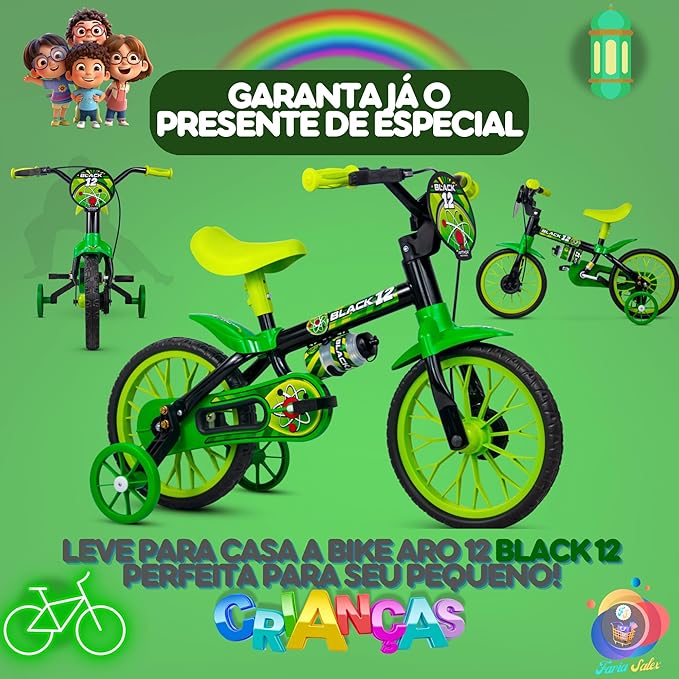 BIC 12 MASC BLACK PTO/VERD LION