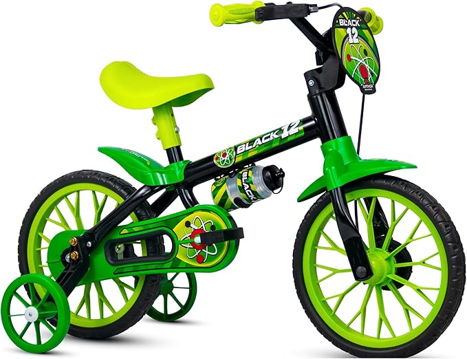 BIC 12 MASC BLACK PTO/VERD LION