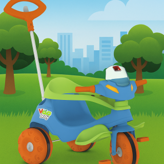 VELOBABY PASSEIO PEDAL (AZUL)