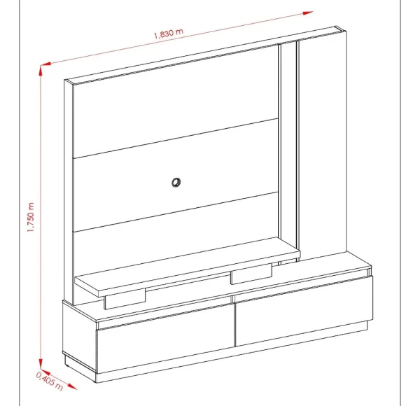 HOME THEATER NEW APOLO CINAMOMO/OFF WHITE C/ ROD