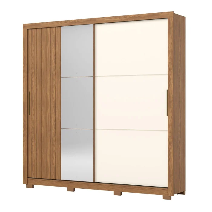 D339-127 Roupeiro Vasti 2Pts Desl Nature/Off White