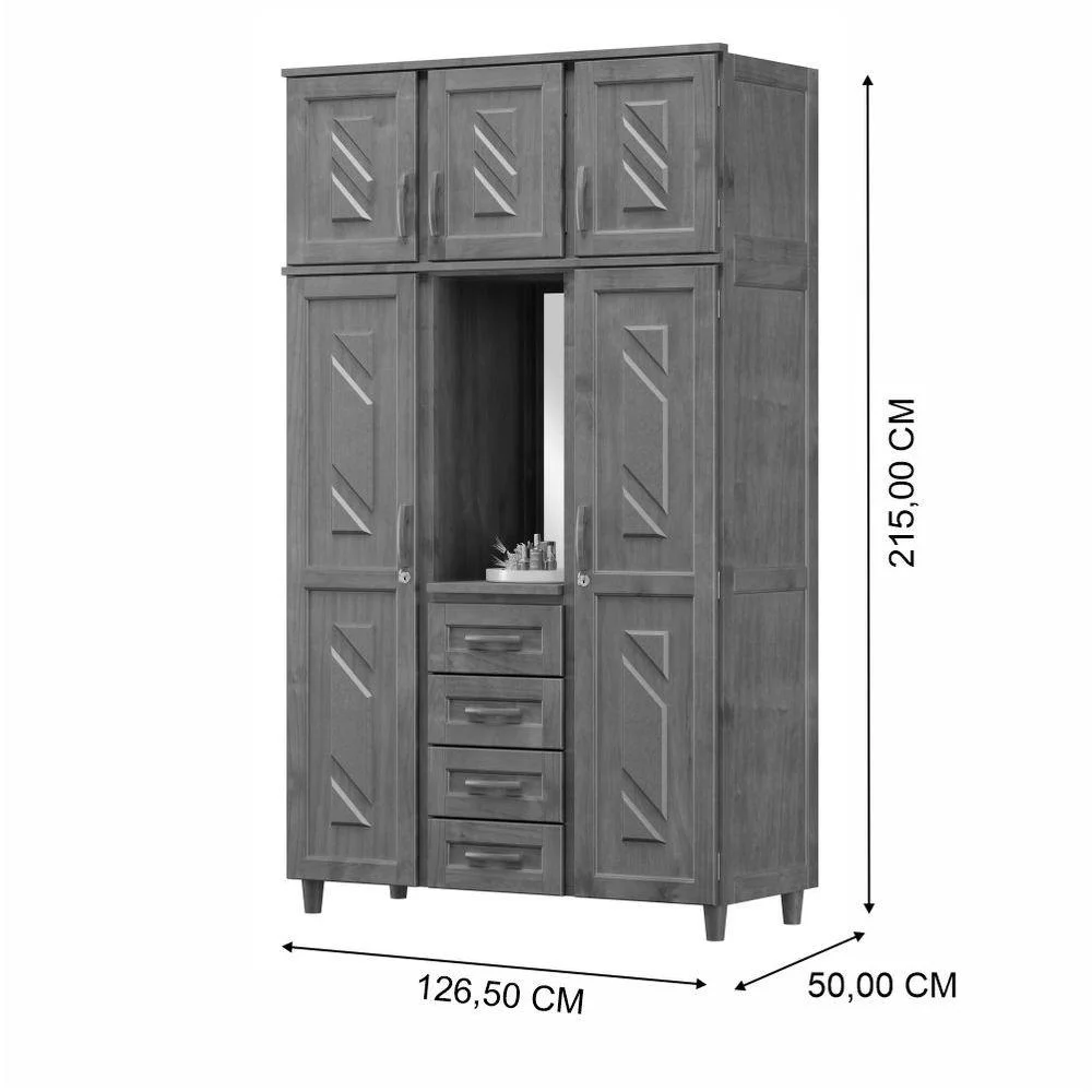 ROUPEIRO 3 PORTAS SANTIAGO IMBUIA CAVAZOTTO