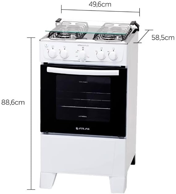 FOGAO GAS 4Q MONACO PLUS BRANCO