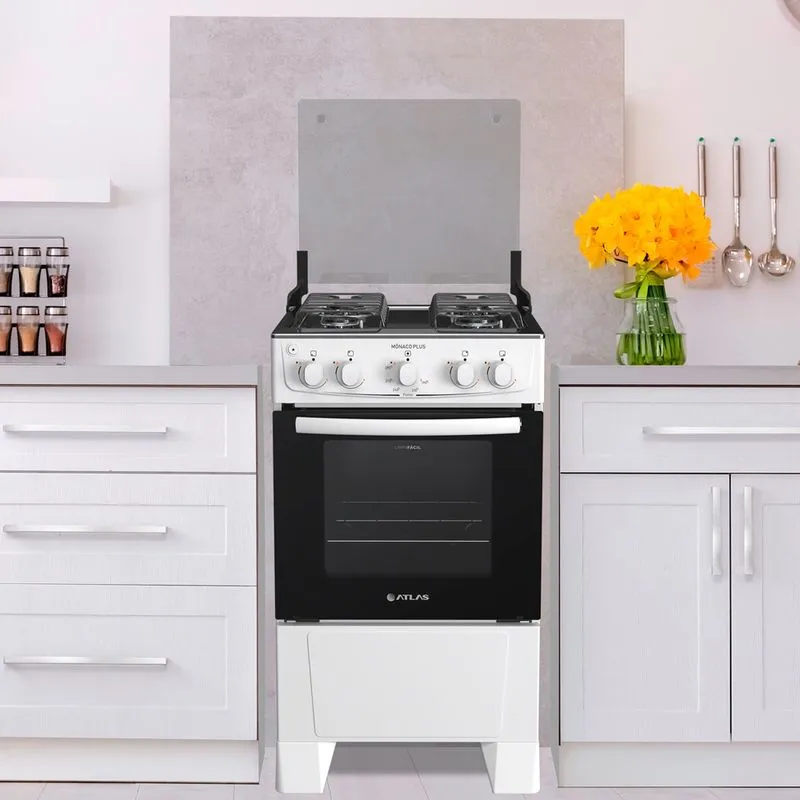 FOGAO GAS 4Q MONACO PLUS BRANCO