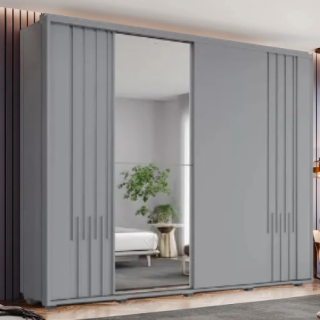 ROUPEIRO VICENZA 2 PTS DESLIZANTE CINZA