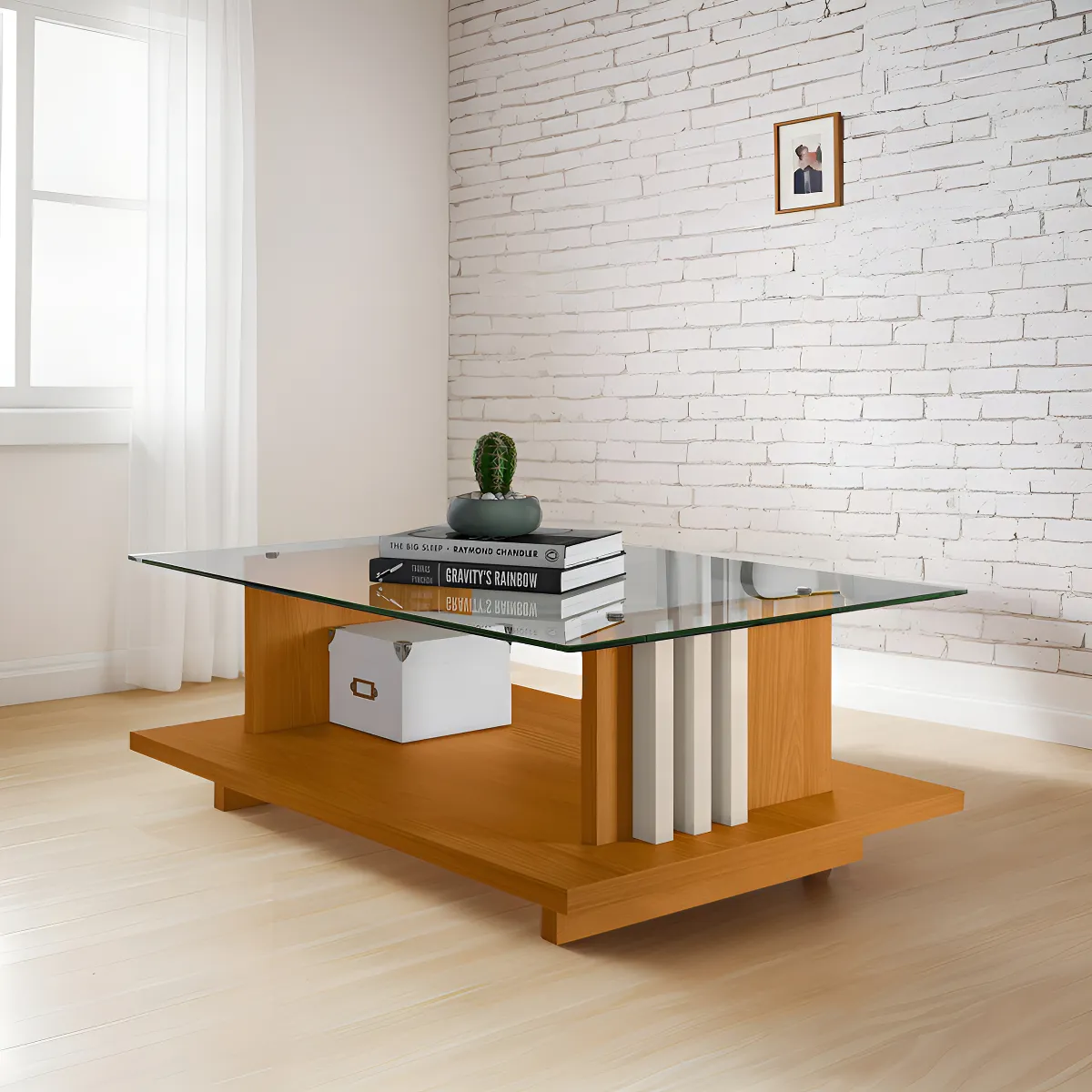 MESA DE CENTRO FRIZZ CINAMOMO/OFF WHITE