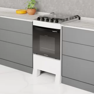 FOGAO A GAS REALCE PREMIUM GLASS 4Q BRANCO