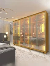 GUARDA ROUPA IMPERATRIZ 6P/6REFLECT RP C/PES C/LED OFF WHT/x
