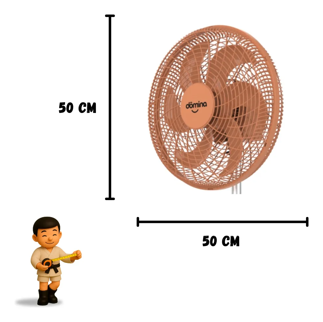 VENTILADOR DOMINA OSCILANTE COLUNA 50 CM 127 V BRONZE