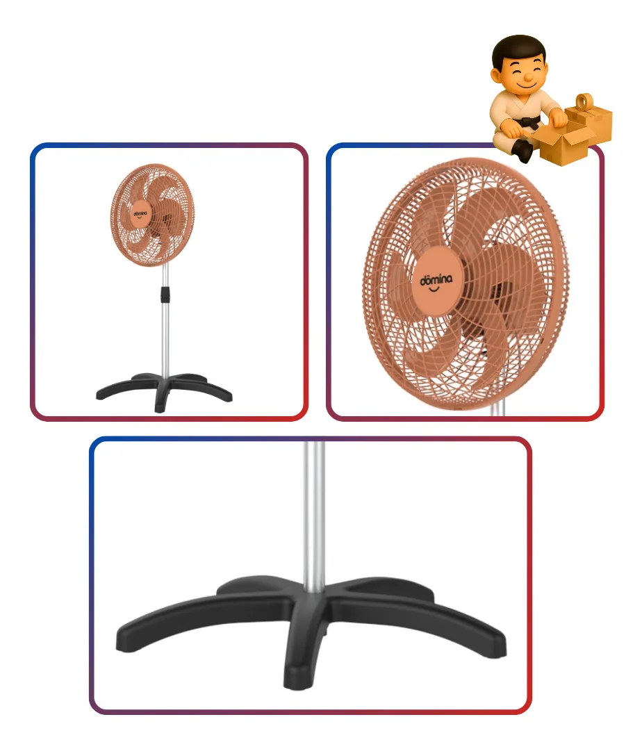 VENTILADOR DOMINA OSCILANTE COLUNA 50 CM 127 V BRONZE