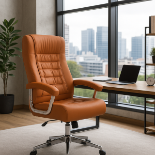 CADEIRA PRESIDENTE BEST BOSS COGNAC