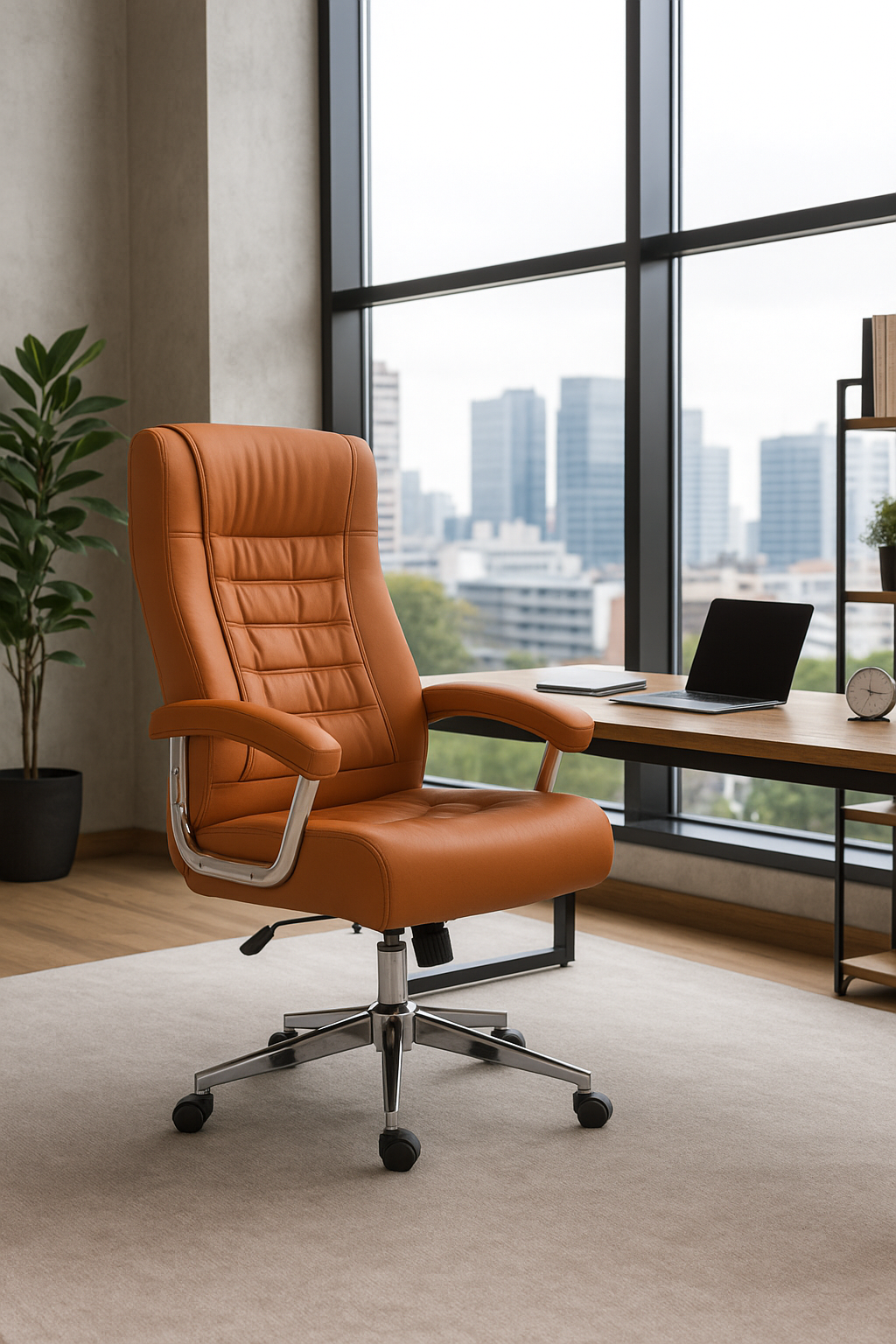 CADEIRA PRESIDENTE BEST BOSS COGNAC