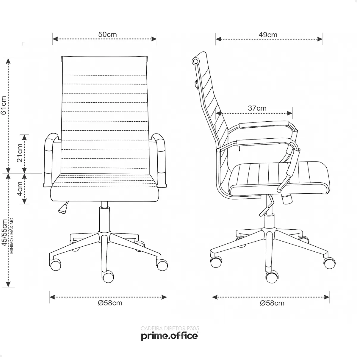CADEIRA PRESIDENTE BEST-C305 BEGE