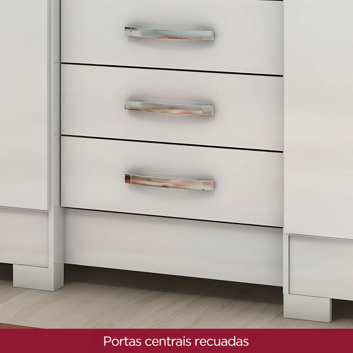 B23-10 Roupeiro 06 Portas 03 Gavetas Branco